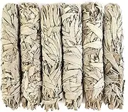 Incense Garden Extra Large California White Sage, Approximately 8.5 Inches Long and 2 Inches Wide, 1 Pack of 6 Sticks, for Smudging Rituals, Energy Clearing, Protection, Meditation, Made in USA