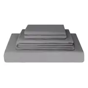 Cooling Bamboo Sheet Set Ultra Soft Breathable Bed Set Dark Grey
