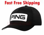 Golf Ping Tour Classic Black Hat Cap Adjustable Snapback Flexfit Tech one ten