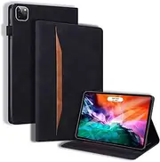 CXTcase iPad Air 2022/2020 Case, iPad Pro 11 Zoll 2018/2020/2021 Cover PU Leather Flip Wallet Tablet Case with Card Slots and a Pocket for iPad Air 4th/5th Generation 10.9 Inch - Black