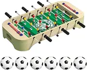 Wooden Frame Foosball Game - Football Table Interactive Game | Soccer Tabletop Game | Table Top Soccer Games for Kids | Table Top Games | Indoor playy Fun Table Sports Games | Foosball Table Games