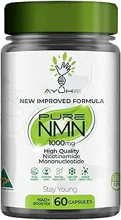 1000mg High-Quality Pure NMN by Ayuh Supplements (60 Capsules)