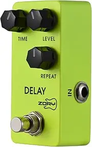 ZORY Guitar Analog Delay Effects Pedal/Level/Repeat Versatile Controls DC 9V 6.35mm Input/Output face Al num Alloy Electric Guitar Analog Delay Effector with True Bypass Green One Size