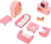 ERINGOGO DIY Micro Landscape Decor Mini Dollhouse Furniture Set 9pcs Miniature Living Room Accessories Stylish and Elegant for Bedrooms