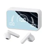 Wireless Bluetooth Earphones With Charging Case V9 Mirror Noodle White Earbuds