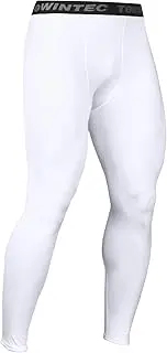 [Towintec] Mens Compression Pants Athletic Leggings Breathable Running Tights Workout Base Layer Bottom for Football Basketball