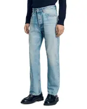 Sandro Stonewashed Jeans in Light Blue