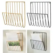 Magazine Rack Decorative Wall Mount File Holder for Magazines Papers Folders