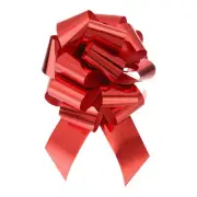 10pcs 8" Metallic Large Big Pull Bow Gift Wrapping Bows Ribbon, Red