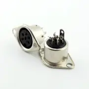 10pcs DIN Female Jack Cable Connector Adapter 6 Pin Plug Panel Mount Solder Type
