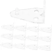 Mobestech 30pcs Hold Down Brackets for Mini Blinds Clear Plastic Clips for Wood Blinds Pleated Shades for Door and Horizontal Hold Down