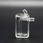 Thick 7cm Mini Clear Glass Bong Pyrex Hookah Smoking Water Pipe W/Bowl &Hose