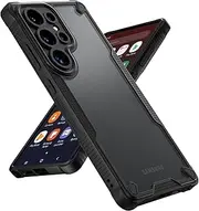 [RUNGOS] for Samsung S22 Ultra Case Translucent Matte [Remarkable Mil-Grade Shockproof] [Slim Fit, Anti-Slip Side] [Wireless Charging] 10Ft Drop Tested Bumper Cover for Samsung Galaxy S22 Ultra Case