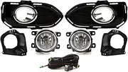 Car Fog Light Assembly Compatible with Fit for Jazz 2017 2018 2019 Front Fog Lights Car Styling Spot Light Fog Lamps with Switch - 1 Pair Car Fog Lights(US Model)