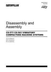 Caterpillar CS-573 CS-583 Compactor Disassembly Assembly Service Manual