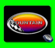 Fountain Power Boat Computer Mouse Pad