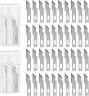 uxcell 40pcs Exacto Knife Blades #12 Hobby Knife Replacement Blades Spare Precision Exacto Blades Hobby Knife Blade Refills for DIY, Art, Cutting, Carving, Scrapbooking, Stencil