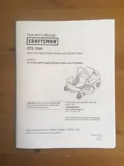 Owner’s Manual Sears Craftsman ZTS 7500 Zero-Turn Riding Mower - Model 107.27786