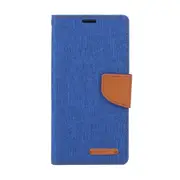 Goospery Canvas Diary for iPhone 14 Pro Max - Blue