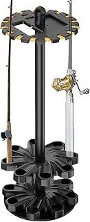 Fishing Rod Holder, Rotating Pole Stand, Multifunctional Gear Rack, Stable Construction, Space-Saving Tackle Organizer for Garage, Boat, Outdoor Fishing Storage, 33.27x11.81 Inches