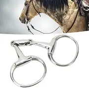 125mm Stainless Steel O Ring Horse Snaffle Bit Anti Biting Loose Ring Training Bit Horse Bridle Equipment for Effective Control Horse Farm Essential
