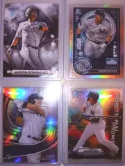 4 JASSON DOMINGUEZ ROOKIE LOT: CHROME AI STERLING PROMISE REFRACTOR RC