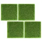 4Pcs Artificial Grass Faux Grass Pad Fake Turf Lawn Decor Balcony
