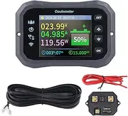 WiFi Battery Monitor, 10-100V Bluetooth Battery Meter, Remote Monitoring Power Monitor with Shunt, Bidirectional Current Detector 0-50A