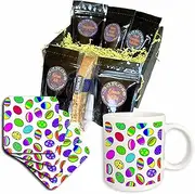 3dRose cgb_10841_1 Bright Colored Egg Print-Coffee Gift Basket, Multicolor