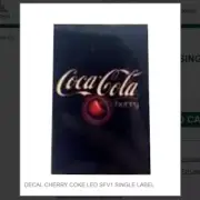 DECAL CHERRY COKE LED SFV1 SINGLE LABEL # COC-LED18-CCK-5