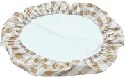 Round Tablecloth Outdoor Picnic Table Cover Oilproof Dirtproof Decorative Plaid Tablecloth for Camping Home