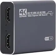 Professional 4K Video Capture Card, Usb3.0 Hd Multimedia Interface Sound Video HDMI Capture Card for Xbox, Ps5, Pc, and Digital SLR