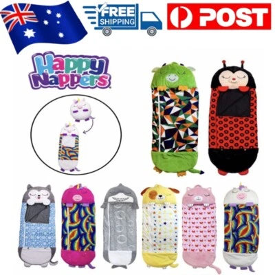 180cm*70cm Large HAPPY Sleeping Bag Nappers Kids Warm Blanket Winter Fluffy Gift
