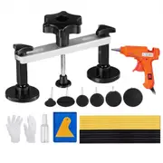 VEVOR 25 PCS Dent Removal Kit, Auto Body Paintless Dent Removal Tools Kit with Bridge Puller, Puller Tabs, Hot Melt Glue Gun, Glue Sticks, Dent Puller