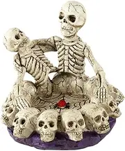 TEHAUX Halloween Skeleton Skull Resin Ashtray Unique Decor Skeleton Ashtray for Collectors