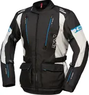 IXS Lorin ST, textile jacket waterproof , color: Black/Light Grey/Blue , size: 3XL