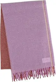[ＪＩＬＬ ＳＴＵＡＲＴ] Jill Stuart 60110005 Stole Cashmere Plain Weave Stole, Women's Color Block, Purple [C], 約 横55cm×縦180cm