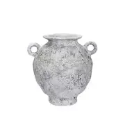 Volcano Finish Stoneware Vase with Handles