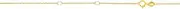 [JewelryWeb] 14k Yellow Gold 0.8mm Sparkle Cut Classic Cable Chain Necklace With Spring-Ring Clasp 46 Centimeters Chain-Necklace for Women and Men