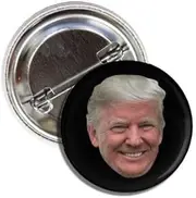 [Generic] Political Trump Face Funny Button Pin Maga No More Bullshit, 1.5 Inch Diameter Badge, Standard, Metal, no gemstone