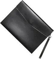 Gadpiparty PU File Folder Storage Bag with Capacity for Documents Contracts Portable and Convenient for Office Use Travel with Handle