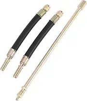 X AUTOHAUX 1 Set 180 Degrees Copper Tire Valve Extension with Flexible Plastic 140mm Tyre Valve Stem Extender for Car Motorcycle RV Truck Bike