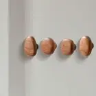 4 Pieces Wall Mounted Wood Hooks Creative Modern Art Coat Racks Rustic Wood