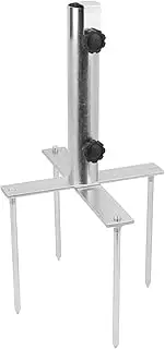 Patio Umbrella Holder, Stainless Steel Portable Umbrella Base Adjustable Outdoor Sunshade Anchor Holder Rust Beach Umbrella Stand for 44mm Sunshade Umbrellas Poles, Flag Poles