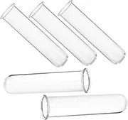 TOGEVAL 5Pcs Clear Glass Test Tubes for Plant Propagation Station Hydroponic Vase for Indoor Plants Elegant Desk Decoration for Home and Office Suitable for Various Plant Cuttings