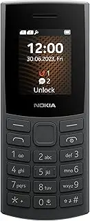 Nokia 105 4G 2023 Dual Sim Mobile Phone, 1.8 Inch Colour Display, Charcoal [Italy]