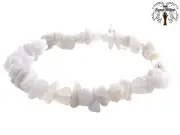 Blue Lace Agate Gemstone Chip Stretch Bracelet
