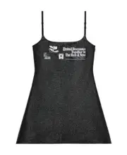 Courrèges Resistance Vinyl Mini Slip Dress FR36 Black
