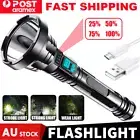 12000000LM LED Flashlight Super Bright Torch USB Rechargeable Lamp High PoweredA