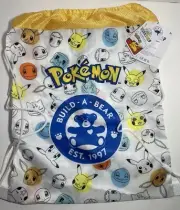 Build A Bear Pokemon Cinch Bag Backpack String Carrier BAB Charmander Pikachu